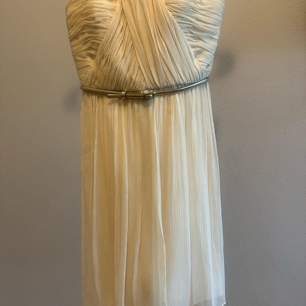 Donna Morgan Cream Strapless Dress